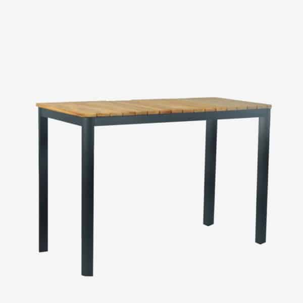 Aura Bar Table Teak (Gunmetal)