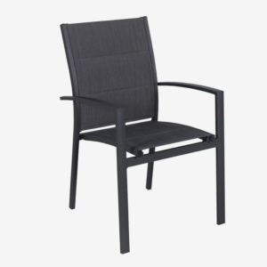 Elise Padded Sling Dining Chair (Gunmetal)