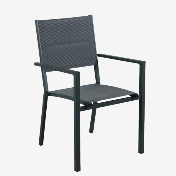Mayfair Padded Sling Dining Chair (Gunmetal)