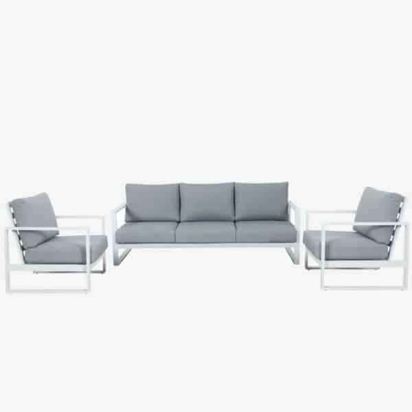 Colada 3-piece Triple Lounge Set (White)